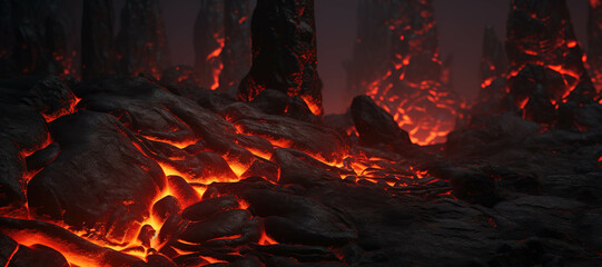 Wall Mural - hot lava rocks 15