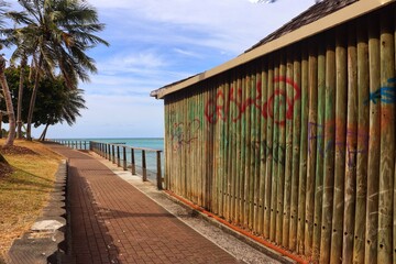 Pathway seaside Plage de Chateau Royal Noumea New Caledonia