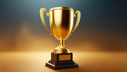 Wall Mural - gold trophy best champion award on success prize winner