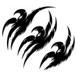 © Dream Is Power - minimal Animal Scratch Claws Vector silhouette, black color silhouette, white background