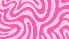 Pink Background With Wave Seamless Pattern