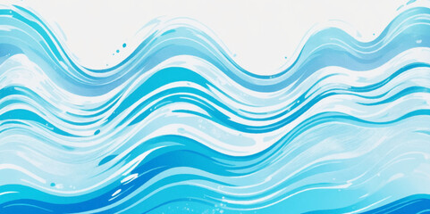 Wall Mural - Abstract wavy water ocean background. Abstract ocean splashing waves.