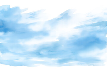 watercolor blue sky background. watercolor background with clouds.