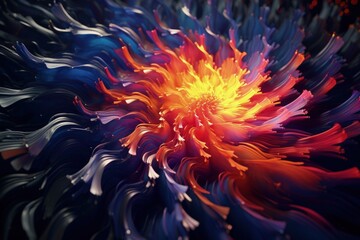Wall Mural - Mesmerizing 3D Multicolor Visualization.
