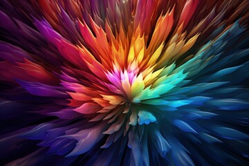 Wall Mural - Abstract multicolor spectrum in stunning 3D render.
