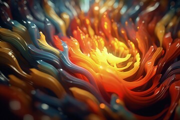 Wall Mural - Mesmerizing 3D Multicolor Visualization.