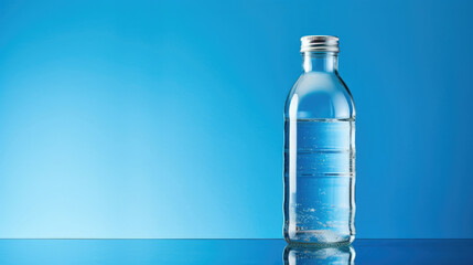 Drink blue bottles beverage liquid transparent clean fresh mineral clear water plastic