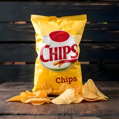 Sticker - potato chips in a bowl