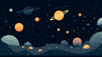 Wall Mural - magic of celestial events in a vector art piece showcasing phenomena such as meteor showers eclipses