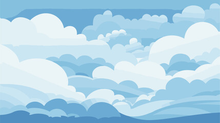 Convey the dynamic energy of the atmosphere in a vector scene featuring clouds drifting across the sky creating ever-shifting patterns and formations .simple isolated line styled vector illustration