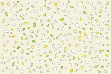 Poster - Illustration pattern petal of flower on soft yellow background.