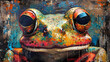 frog on the wall