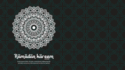 Wall Mural - Ramadan Kareem seamless pattern background with mandala