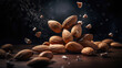 Falling almonds