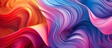 Abstract Colorful Wave Background Design.Abstract 3d Wave Stripe Pattern Banner.