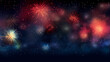 © jiejie - Beautiful creative holiday background with fireworks and sparkles