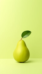 Wall Mural - Juicy green and red apples, fresh yellow pears, a vibrant and healthy fruit assortment on a white background