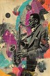 AI manifesto poster di concerti di musica jazz e funky 08