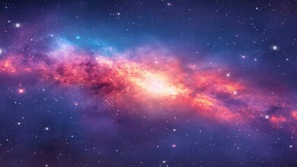 Wall Mural - Loop Animation of space nebula towards light loop Animation. Glowing galaxies and stars passing footage video background