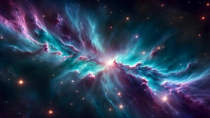Wall Mural - Starry night cosmos Colorful nebula cloud in space galaxy	
