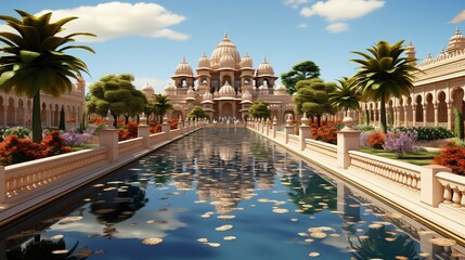 Wall Mural - A Beautiful Wallpaper of Hindu Temple