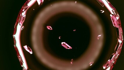 Poster - time lapse of an experiment on growing artificial crystals