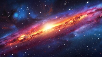 Wall Mural - Loop Animation of Spiral nebula space towards bright light loop Animation footage video background