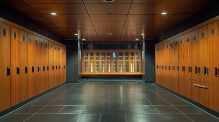 Wall Mural - Visual of a locker room