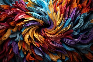 Wall Mural - Mesmerizing 3D Abstract Visualization