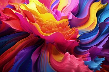 Wall Mural - Abstract multicolor spectrum in stunning 3D render.
