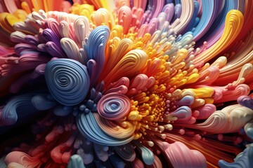 Wall Mural - Abstract multicolor spectrum in stunning 3D render.