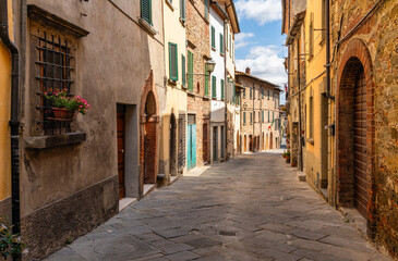 Wall Mural - Lucignano, wonderful village in the Province of Arezzo. Tuscany, Italy.