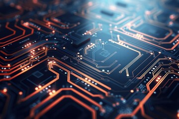 Wall Mural - Abstract tech network background illustration.