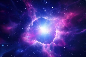 Wall Mural - Highres Neon Nebula background for scifi and gaming.
