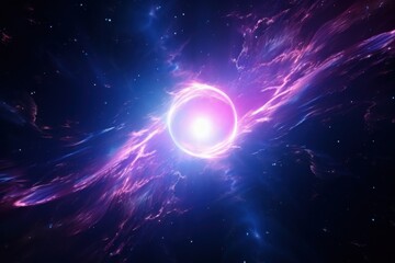 Wall Mural - Highres Neon Nebula background for scifi and gaming.