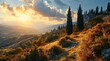 © IRStone - Beautiful autumn landscape in Tuscany, Italy. Sunrise.