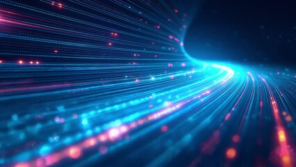 Blue light streak futuristic looping animation