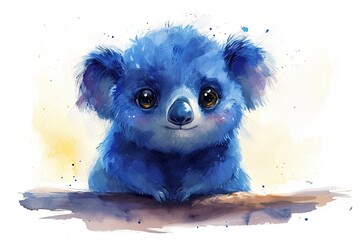 Wall Mural - A watercolor painting of a koala bear