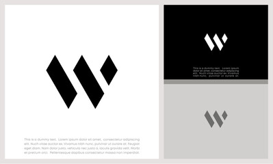 Wall Mural - Initials W logo design. Initial Letter Logo. Innovative high tech logo template.	
