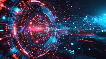 Futuristic data-themed abstract background with a digital art concept