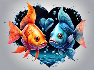 Wall Mural - illustration of fish