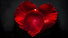 A Red Flower With A Black Background
