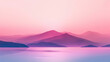Abstract mountain landscape background in vibrant hues with pink and purple tones.