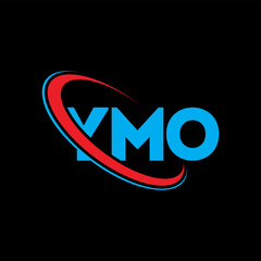 YMO logo. YMO letter. YMO letter logo design. Initials YMO logo linked with circle and uppercase monogram logo. YMO typography for technology, business and real estate brand.