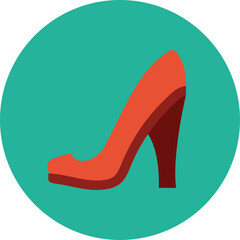 Wall Mural - red heel shoes. fashion icon vector png. fashion dress icon png. craze, fad, mode, rage, style, laundry, vogue and clothing styles symbols design.