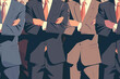 © AAA - group of businessmen with arms folded in front of them