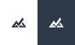 initial m monogram logo design vector