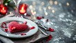 Valentine's day romantic table setting