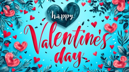 Wall Mural - valentine day card
