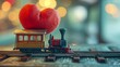Toy train carrying love